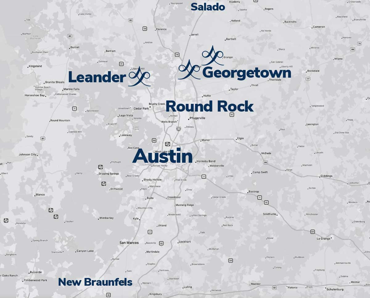 Where We Build Map of Texas